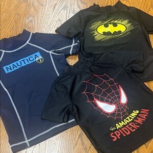 Boys Swim Shirts, Lot of 3, Size 3T and 4T